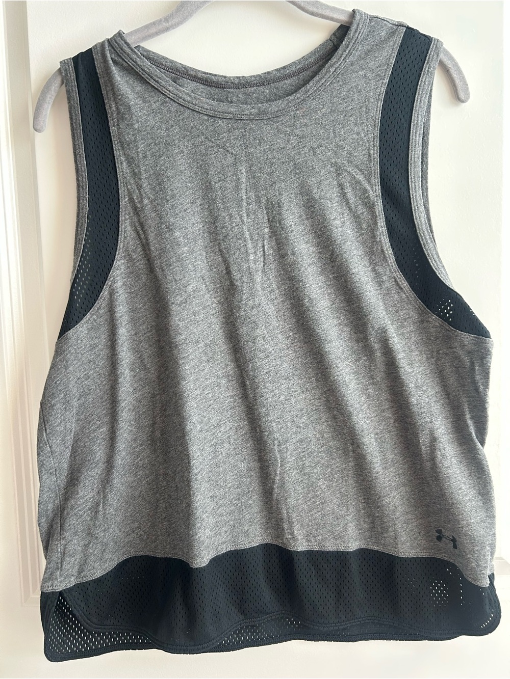 Under Armour Gray Tank with Black Mesh Panels